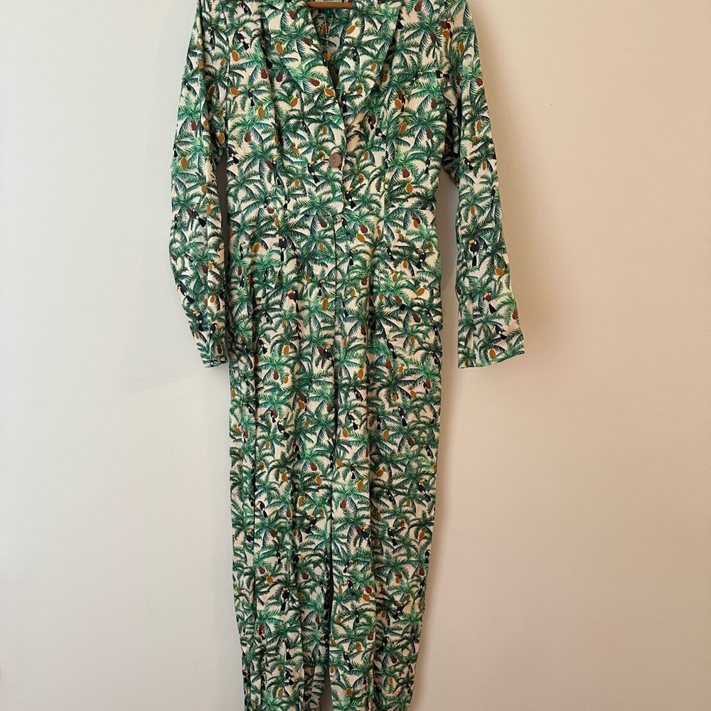 Tropical Green Print Women's Dress